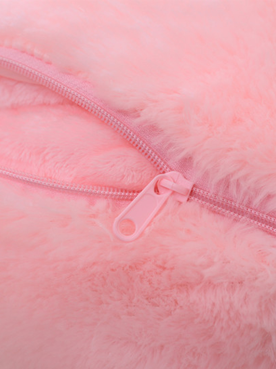 Подушка с пледом «Хомяк» розовый