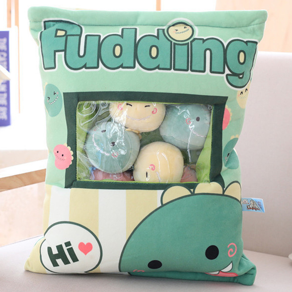 Подушка «Pudding» зелёная