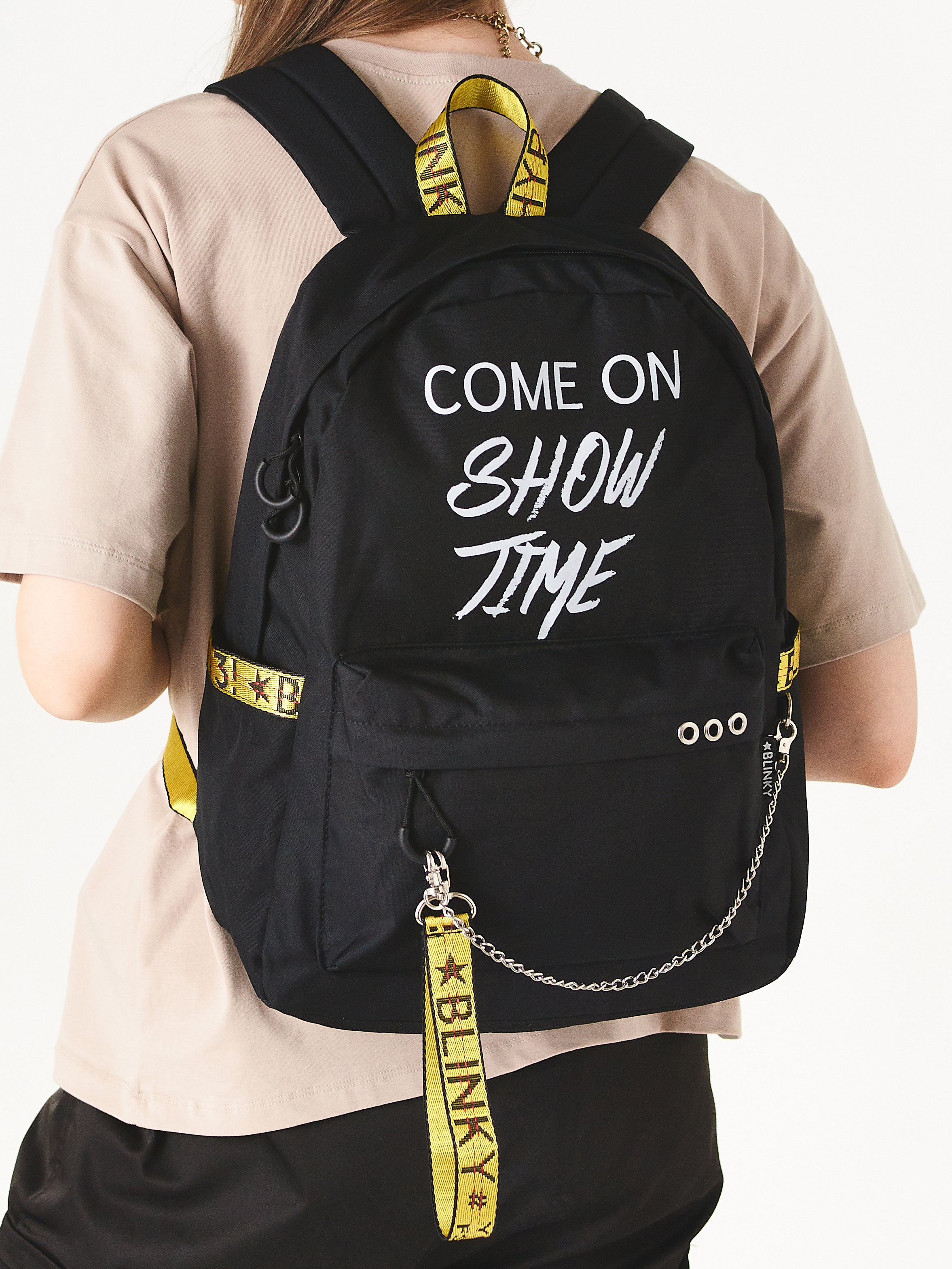 Рюкзак «Come on Show Time» чёрный с желтым