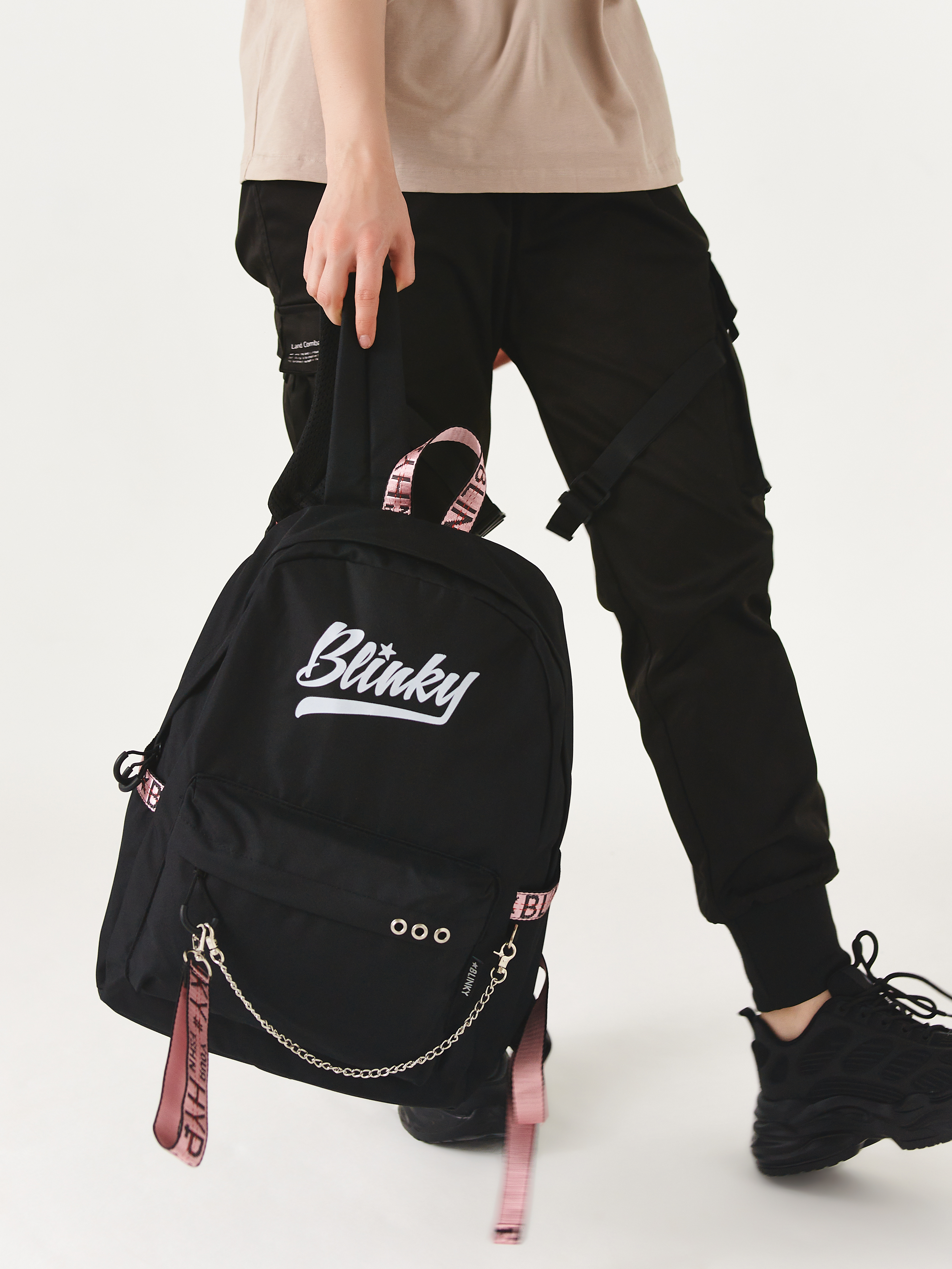 Рюкзак «Blinky» чёрный с розовым