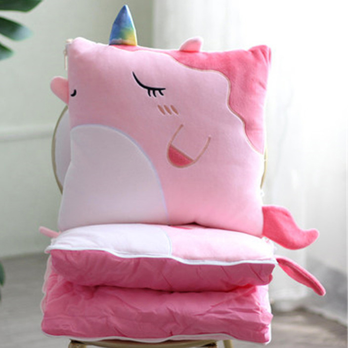 Подушка-одеяло « Розовый единорог»