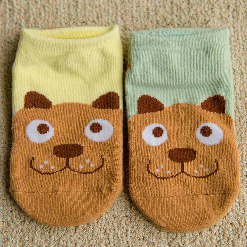 Носки детские «Собачки» зелёные