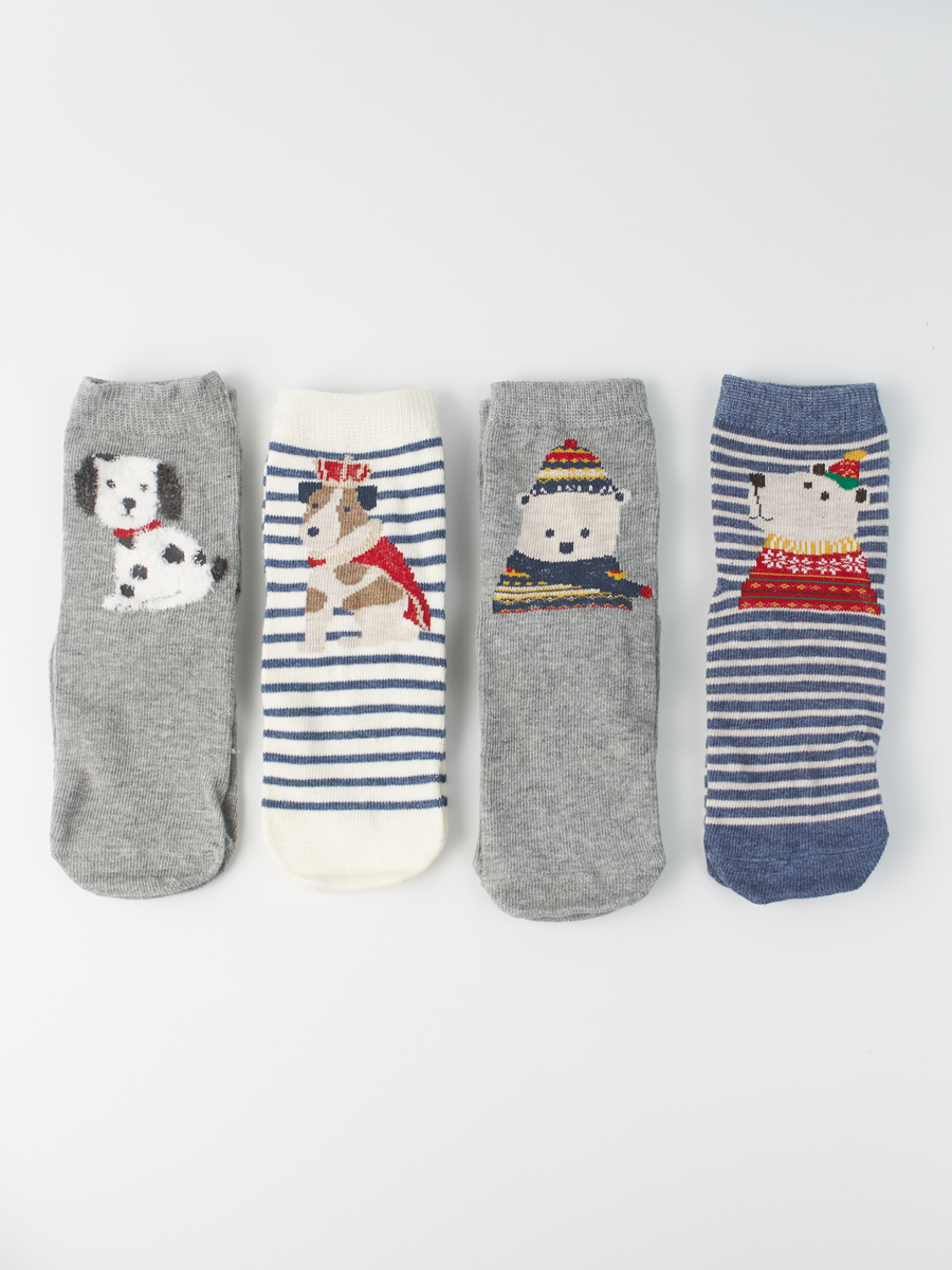 Набор детских носков «Зимний мишка», 4 пары