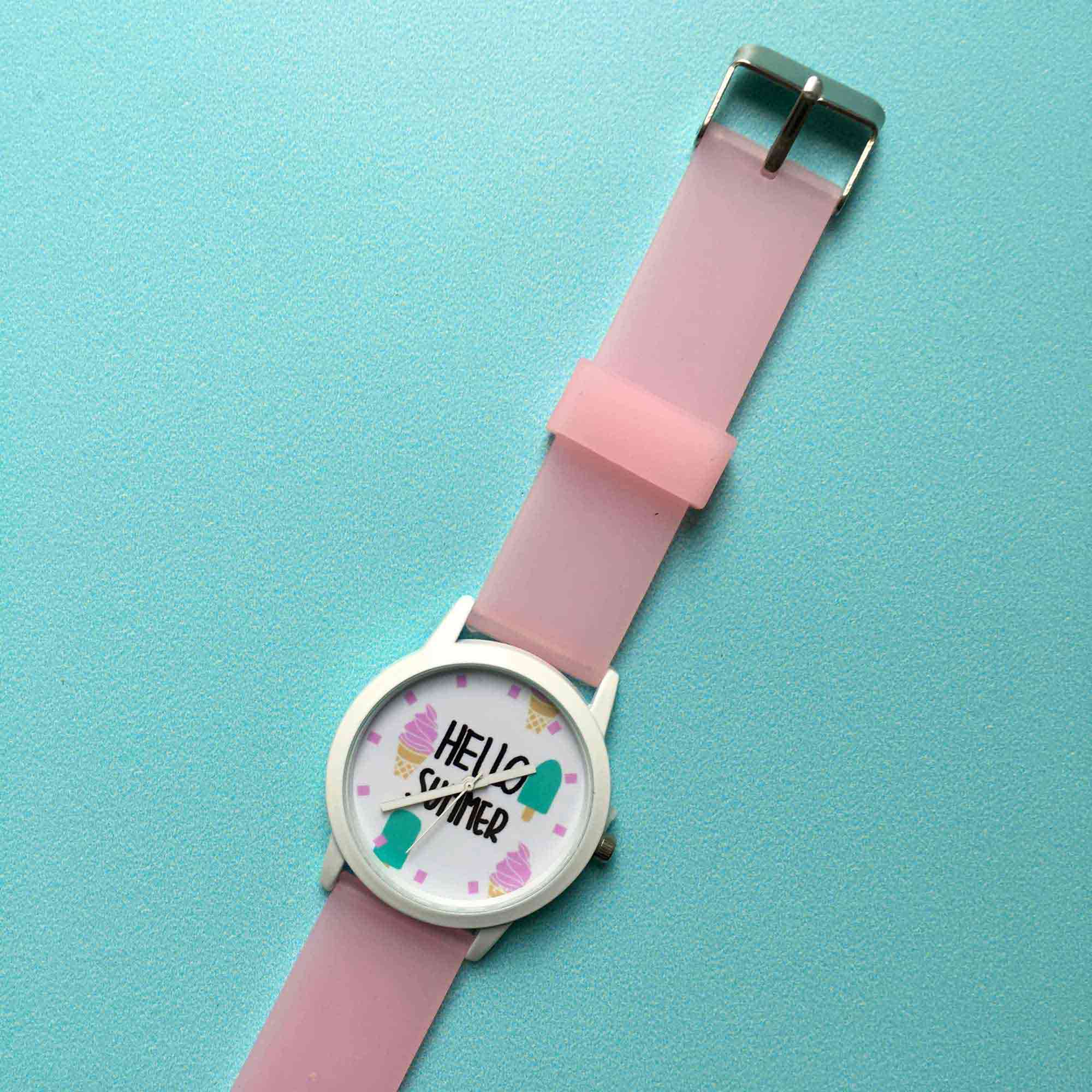 Часы «Hello summer» розовые