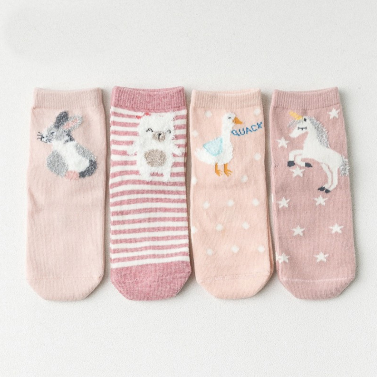 Набор детских носков «Весёлый единорог», 4 пары
