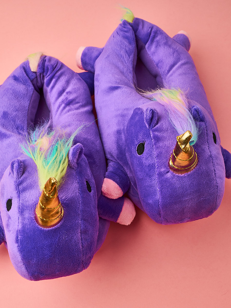 Тапочки "Единорог" фиолетовые